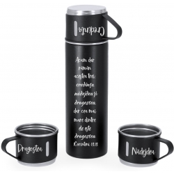 Set termos + 3 cani, Credinta, nadejdea,Dragostea